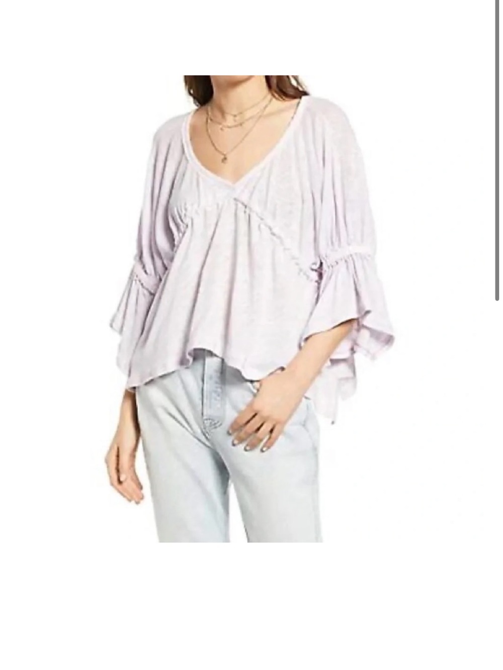 Free People Light Pink Cropped Top